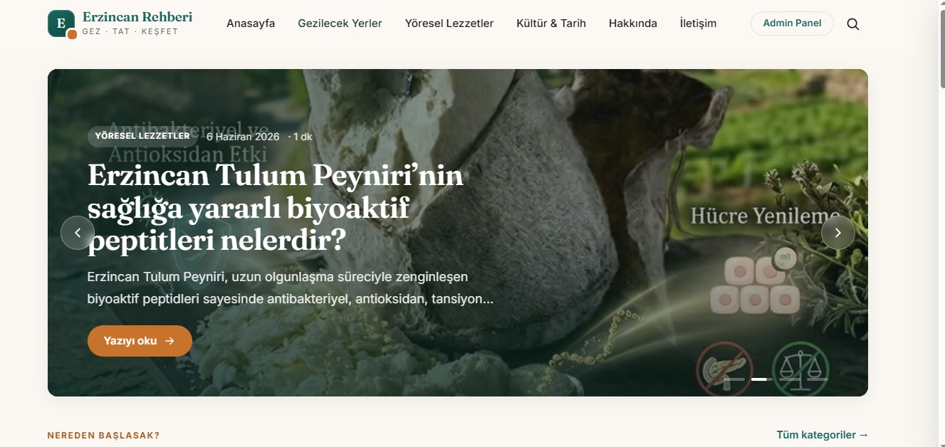 Erzincan Rehberi — Gezi, Kültür ve Yemek Platformu