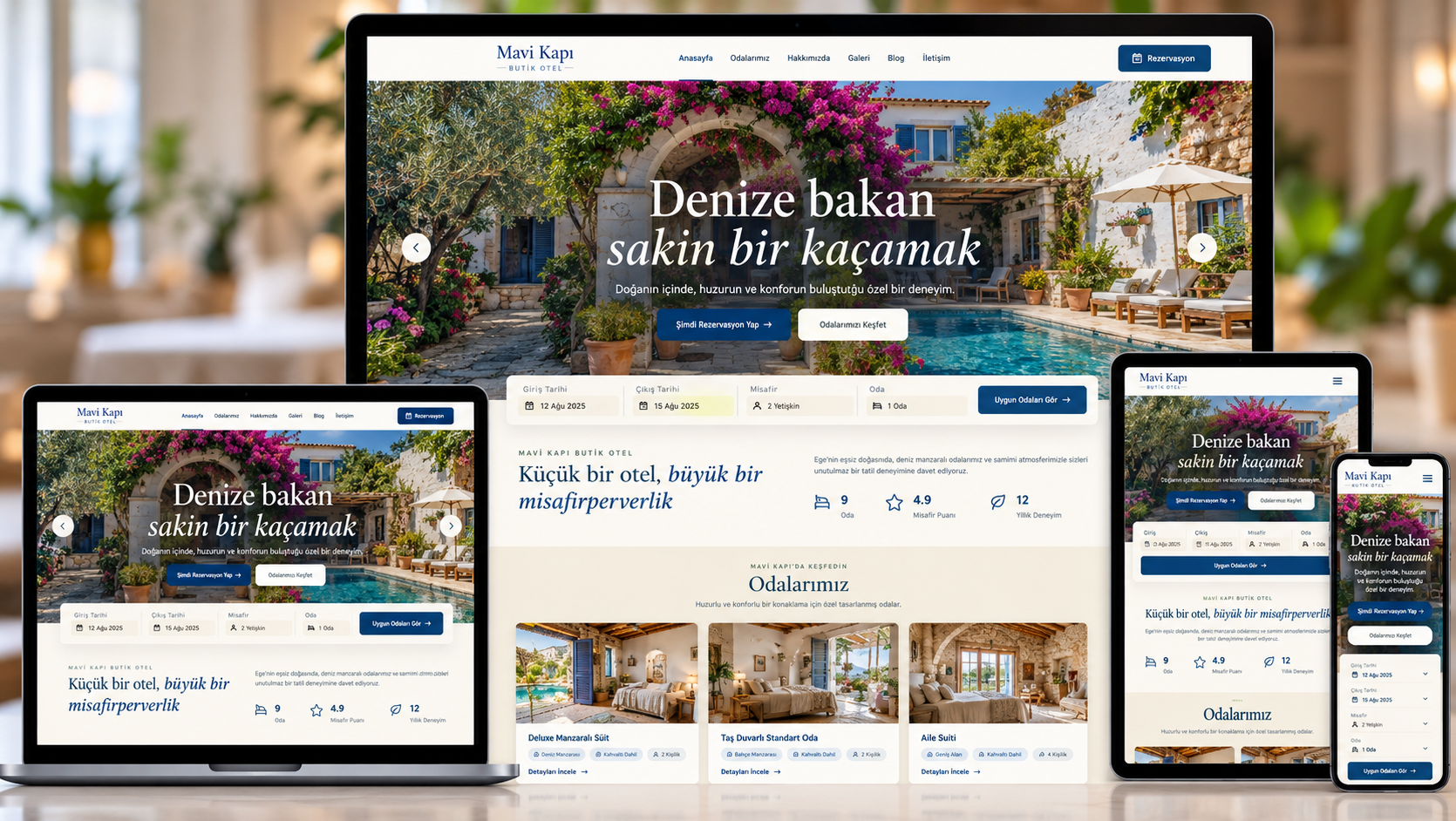 Butik Otel Web Sitesi — Butik Otel ve Pansiyonlar için Hazır Site