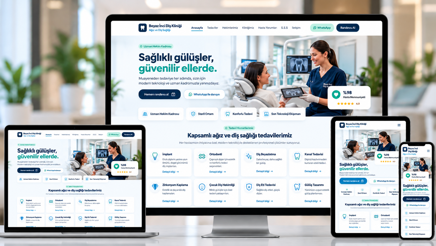 Diş Kliniği Web Sitesi — Diş Hekimleri için Hazır Site