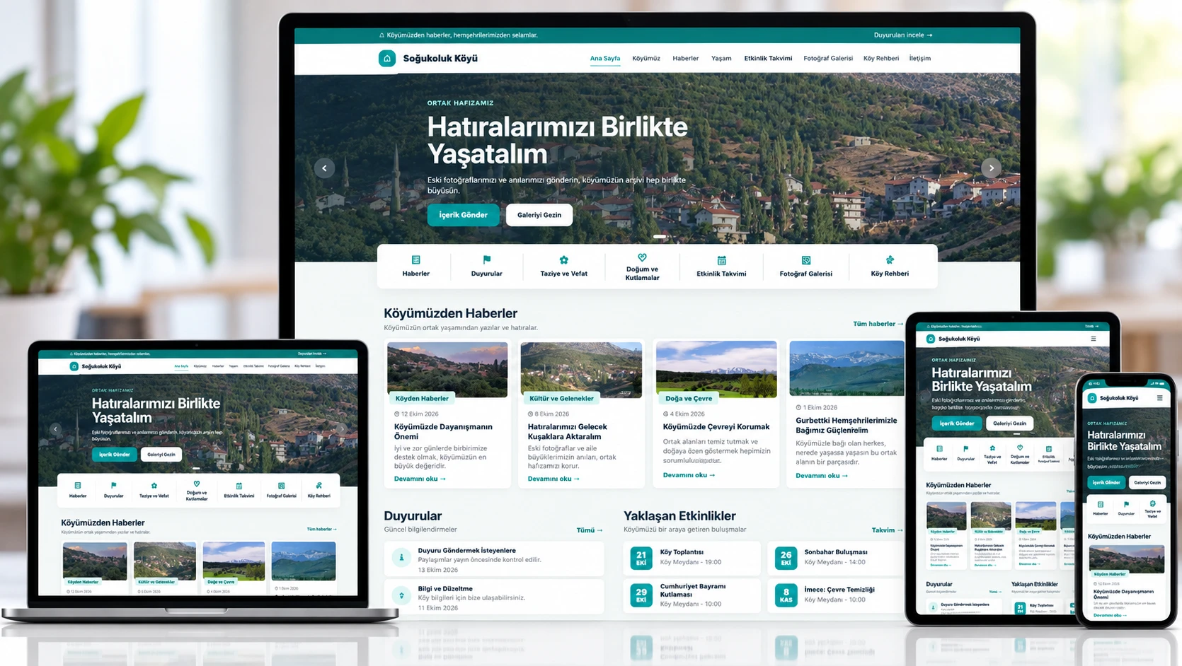 Köy Web Sitesi — Köyler ve Köy Dernekleri için Hazır Site