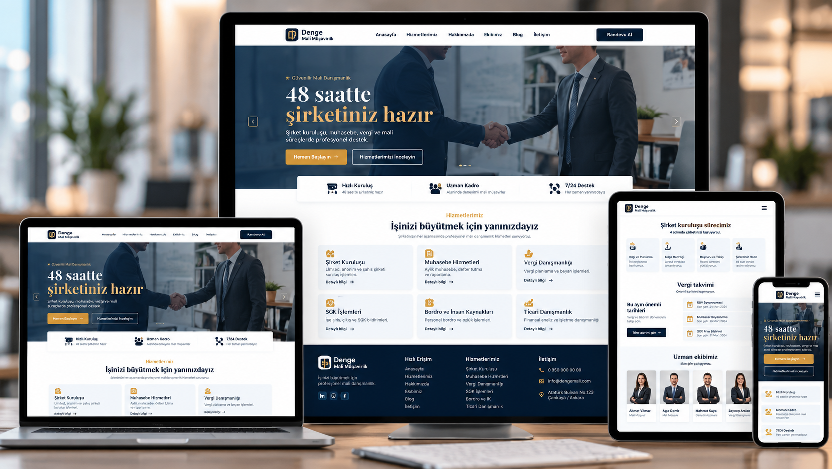 Mali Müşavir Web Sitesi — SMMM ve Muhasebe Büroları için Hazır Site