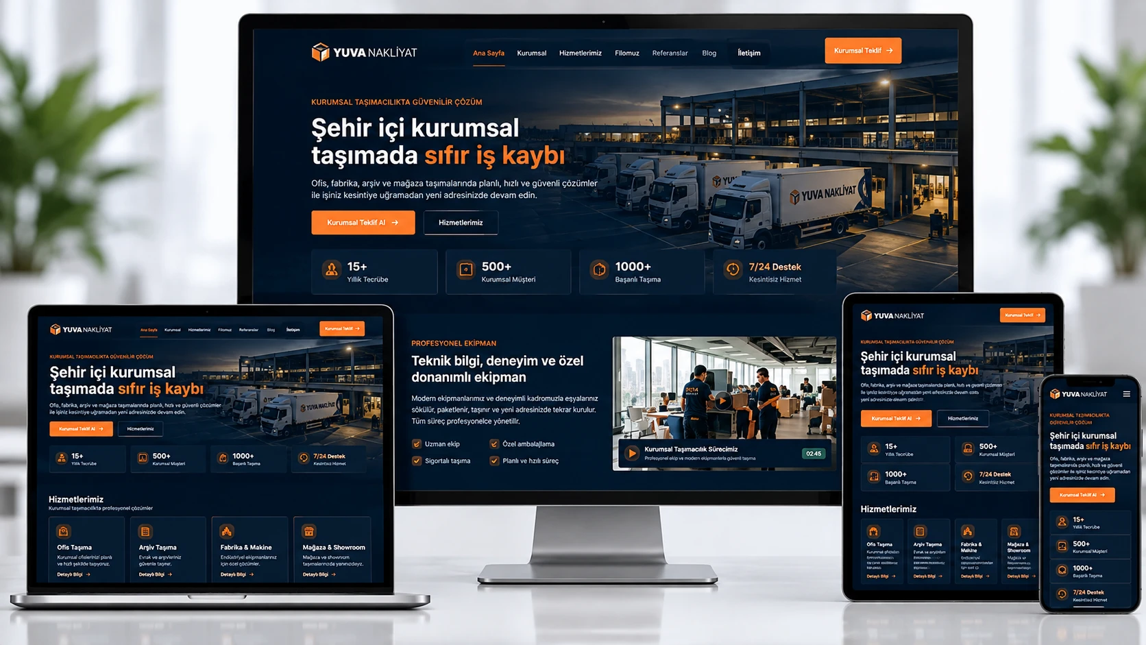 Nakliyat ve Taşımacılık Firmaları için Hazır Web Sitesi