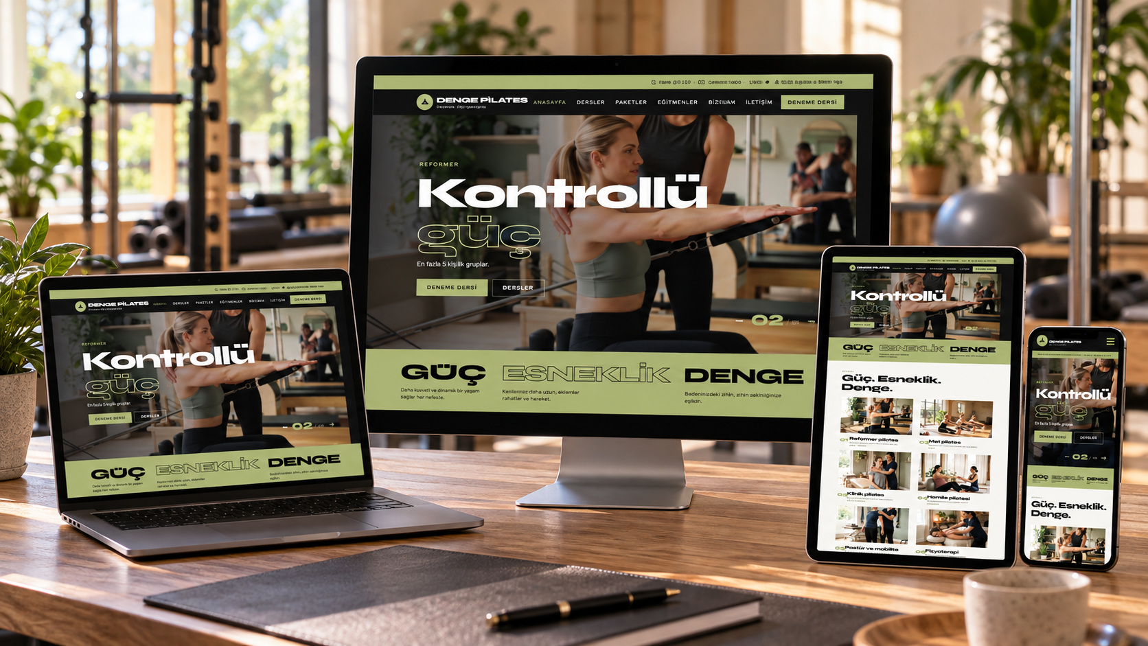Pilates Stüdyosu Web Sitesi — Pilates ve Yoga Stüdyoları için Hazır Site