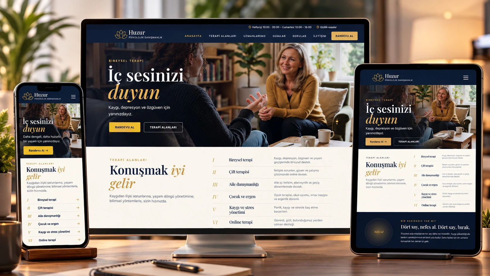 Psikolog Web Sitesi — Psikolog ve Terapistler için Hazır Site