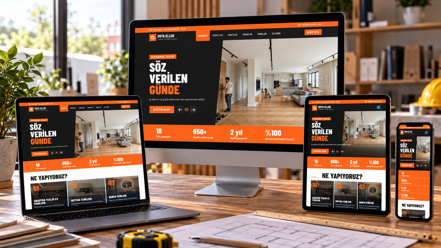 Tadilat Web Sitesi — Tadilat ve Dekorasyon Firmaları için Hazır Site